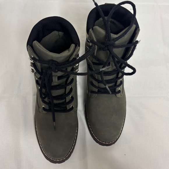 Nautica Galiah Olive Green Hiking Boots Combat Army Work Size 7.5 Women’s EUC - Picture 4 of 4